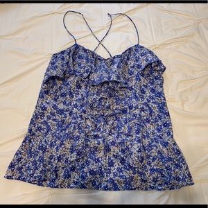 Floral silk top